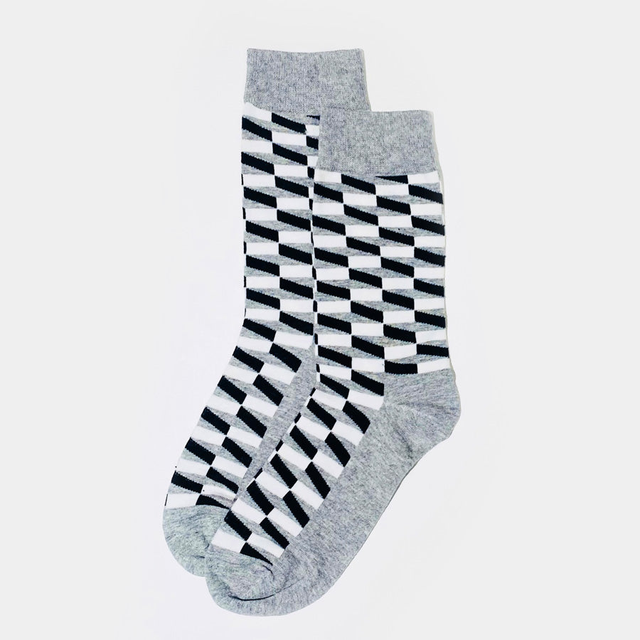 Grey Checka Sock