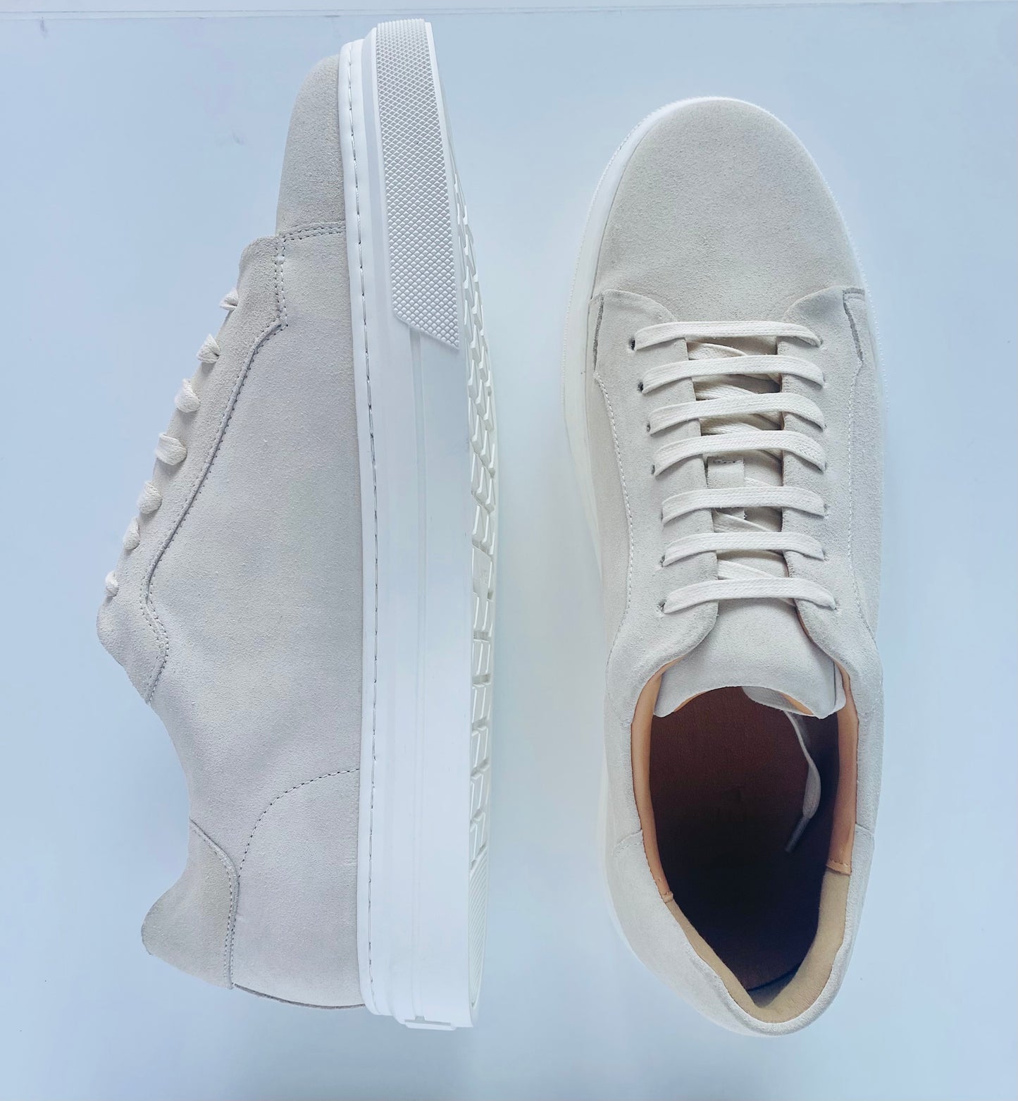 
                  
                    Handmade Suede Sneaker - Light Cream Beige
                  
                