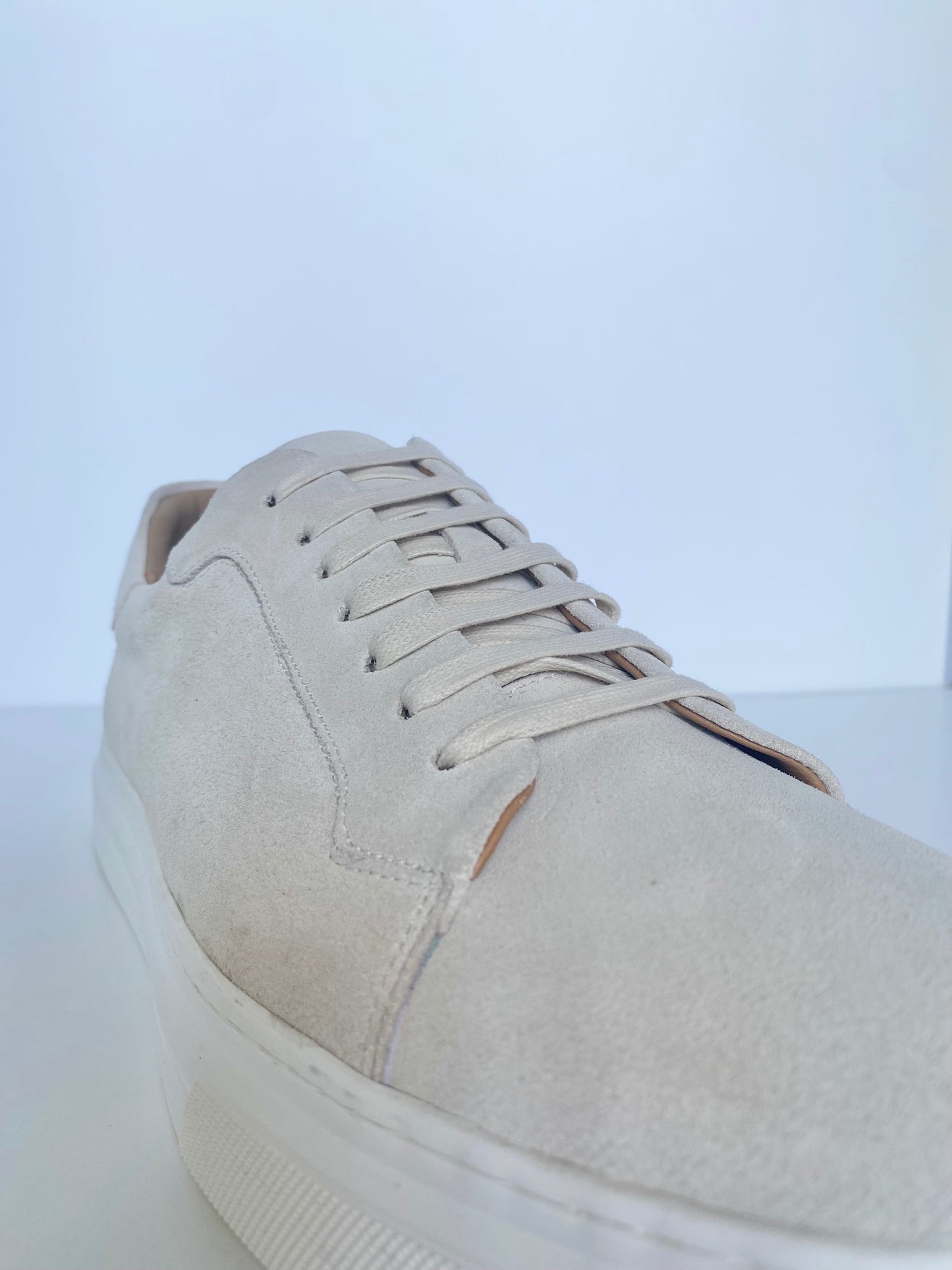 
                  
                    Handmade Suede Sneaker - Light Cream Beige
                  
                