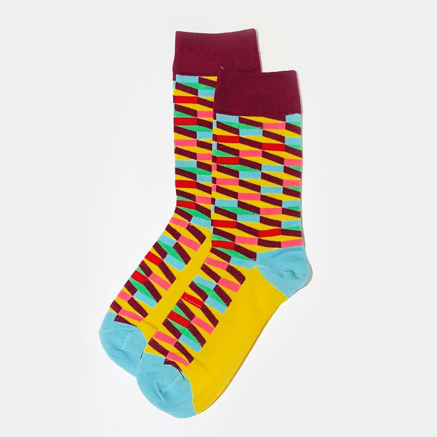 Maroon Checka Sock