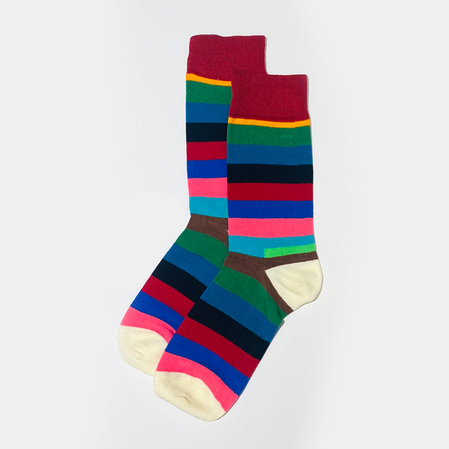 Red Cuffed Lina Sock