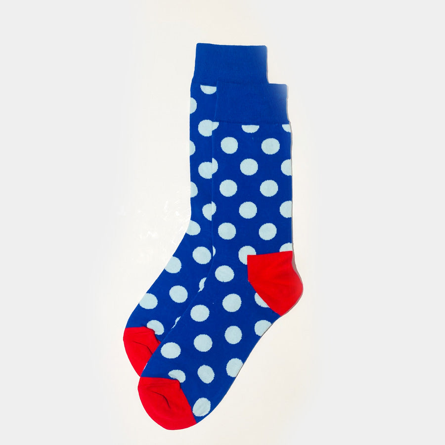 Sky Electric Baby Blue PoKa Sock
